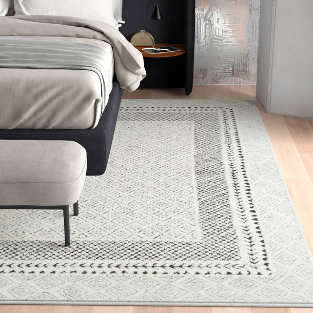 Wade Logan® Calvo Light Beige/Charcoal Area Rug & Reviews Wayfair